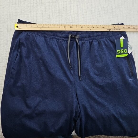 DSG Daily Jogger Men's 2XL Navy Blue Elastic Waist NEW Cuffed Hem NWT Zipper Pkt - Picture 11 of 16